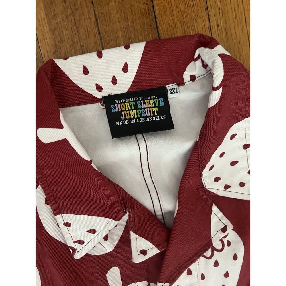 Big Bud Press Strawbaby Red Strawberry Limited Edition Short Sleeve Jumpsuit 2XL - Picture 6 of 16